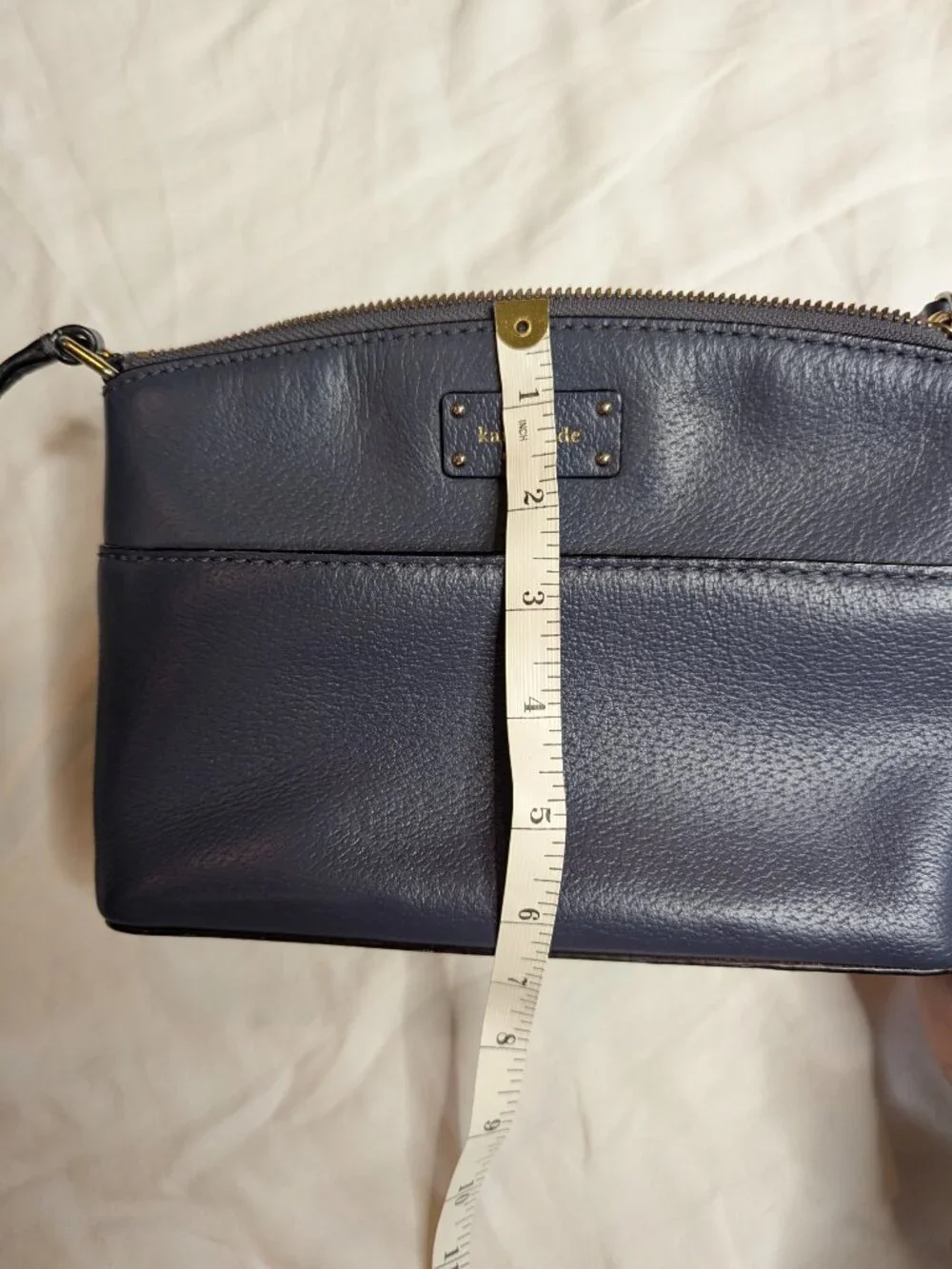 Kate Spade Grove Street Millie Crossbody bag in Gray-Blue, matching change purse